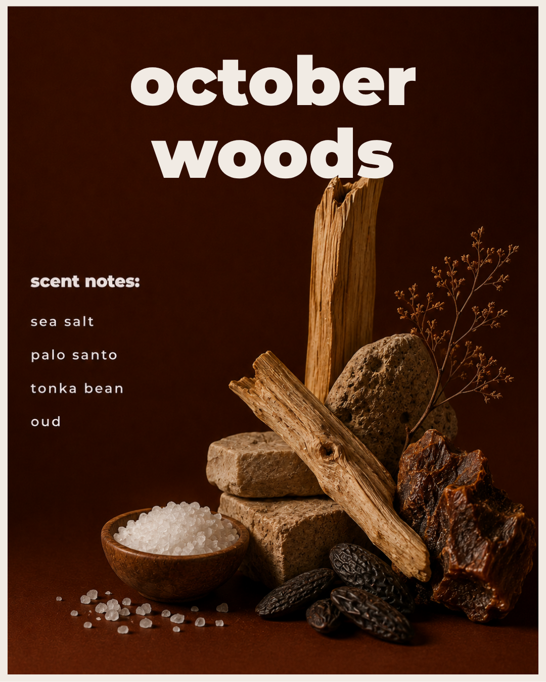 October Woods 14 oz Pumpkin Jar Candle | Oud, Sandalwood & Tonka Wood Wick Candle Soul Sent