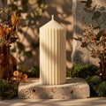 fluted column pillar candle Soul Sent