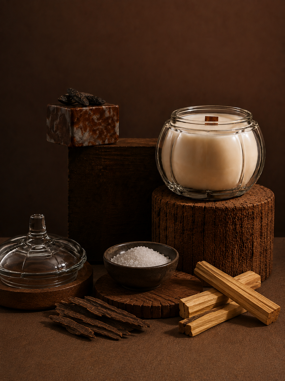 October Woods 14 oz Pumpkin Jar Candle | Oud, Sandalwood & Tonka Wood Wick Candle Soul Sent