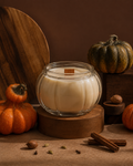 Golden Harvest 14 oz Pumpkin Jar Candle | Honey Spiced Pear, Apple & Cinnamon Wood Wick Candle Soul Sent