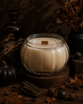 October Woods 14 oz Pumpkin Jar Candle | Oud, Sandalwood & Tonka Wood Wick Candle Soul Sent